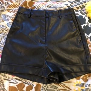 Express Faux Leather Shorts